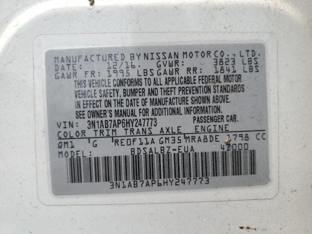 2017 NISSAN SENTRA S - 3N1AB7AP6HY247773