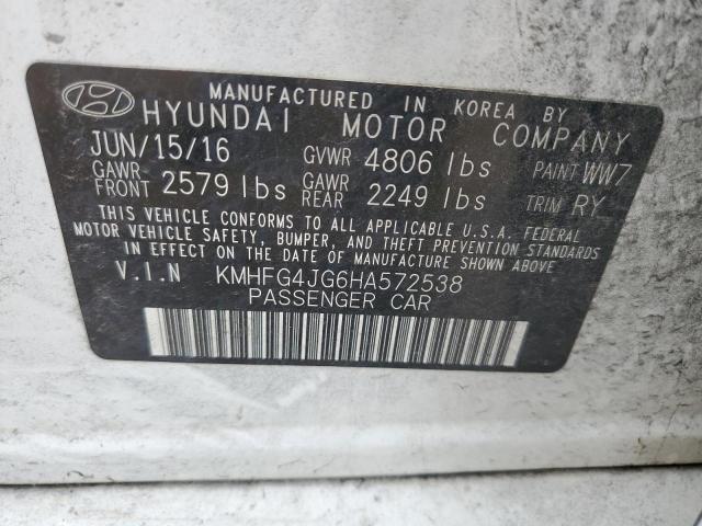 2017 HYUNDAI AZERA KMHFG4JG6HA572538