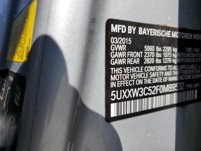 2015 BMW X4 XDRIVE28I 5UXXW3C52F0M89532