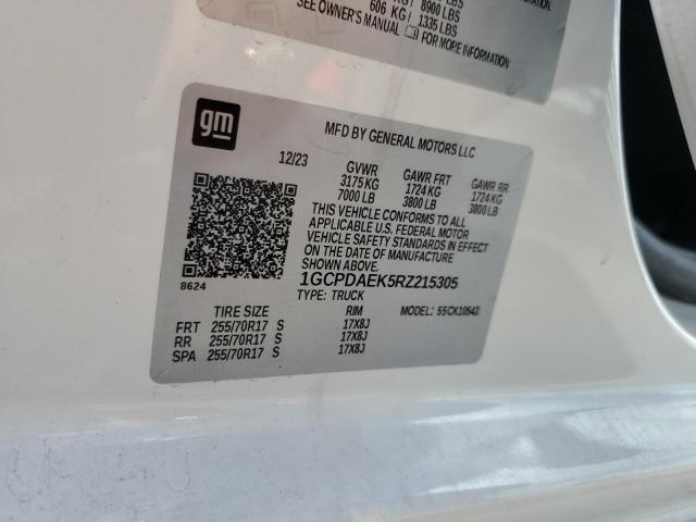 2024 CHEVROLET SILVERADO K1500 1GCPDAEK5RZ215305