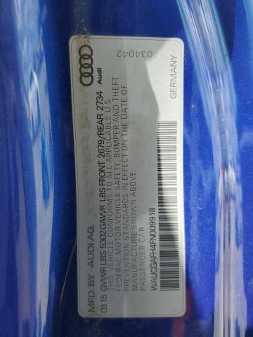 2015 AUDI S5 PREMIUM WAUCGAFH4FN009918