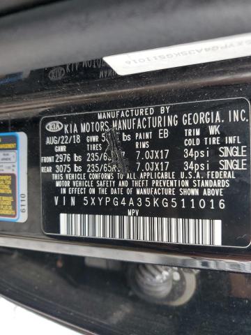 2019 KIA SORENTO L 5XYPG4A35KG511016