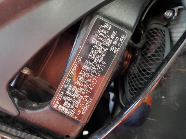 2012 SUZUKI GSX-R600 - JS1GN7FA2C2101259