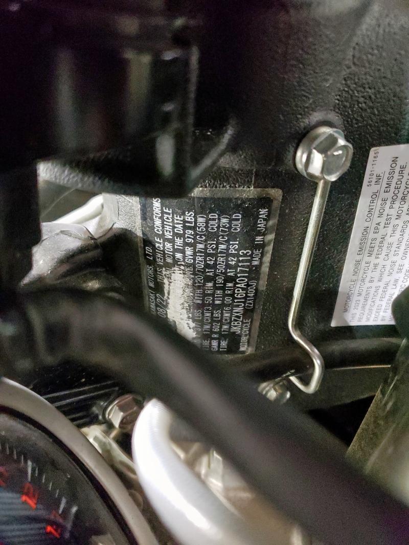 2023 KAWASAKI ZX1400 J JKBZXNJ16PA017113