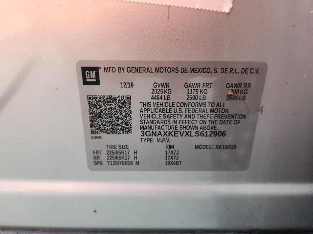 2020 CHEVROLET EQUINOX LT - 3GNAXKEVXLS612906