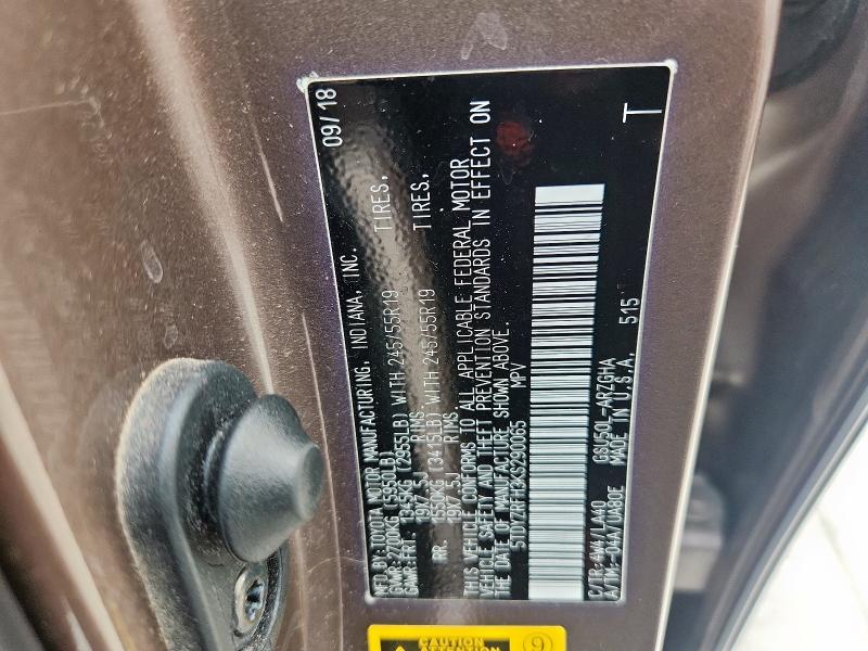 2019 TOYOTA HIGHLANDER 5TDYZRFH3KS290065