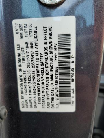 2017 HONDA CR-V LX 7FARW5H38HE011668
