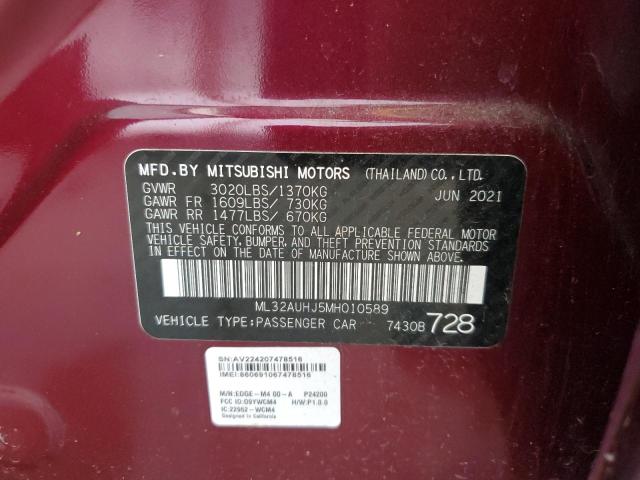 2021 MITSUBISHI MIRAGE ES ML32AUHJ5MH010589