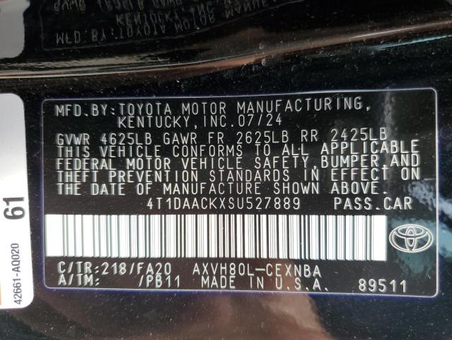2025 TOYOTA CAMRY XSE 4T1DAACKXSU527889