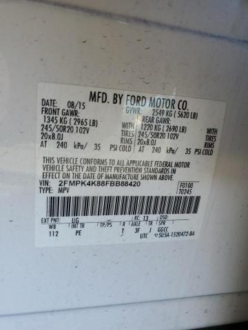 2015 FORD EDGE TITANIUM 2FMPK4K88FBB88420