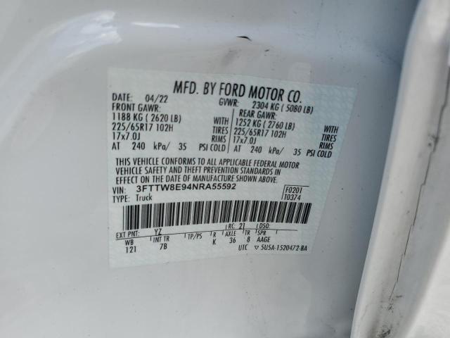 2022 FORD MAVERICK XL 3FTTW8E94NRA55592