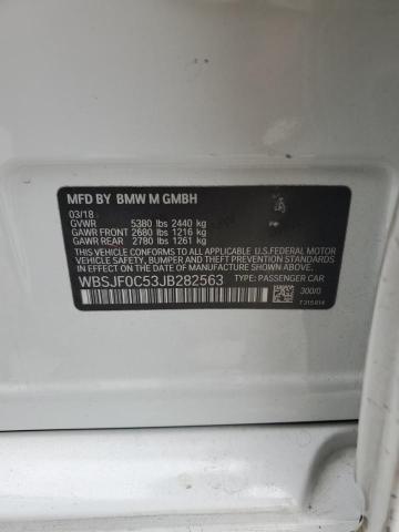 2018 BMW M5 WBSJF0C53JB282563