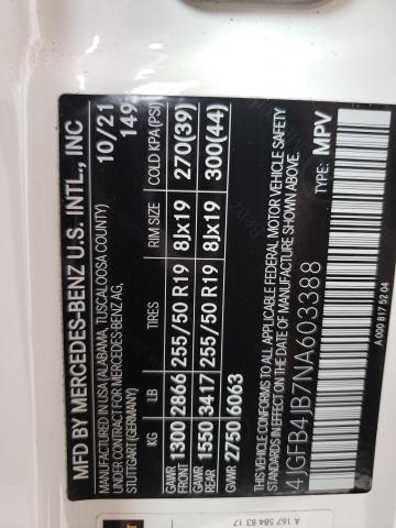 2022 MERCEDES-BENZ GLE 350 4JGFB4JB7NA603388