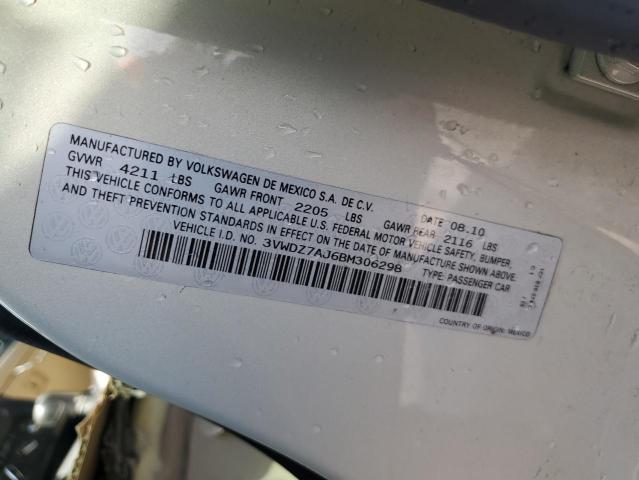 2011 VOLKSWAGEN JETTA SE - 3VWDZ7AJ6BM306298