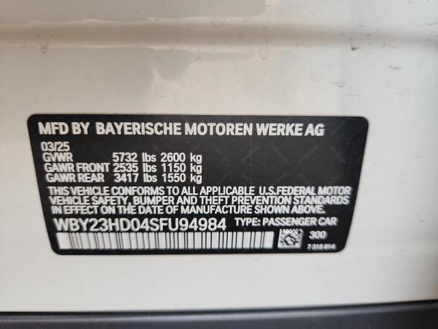 2025 BMW I4 EDRIVE WBY23HD04SFU94984