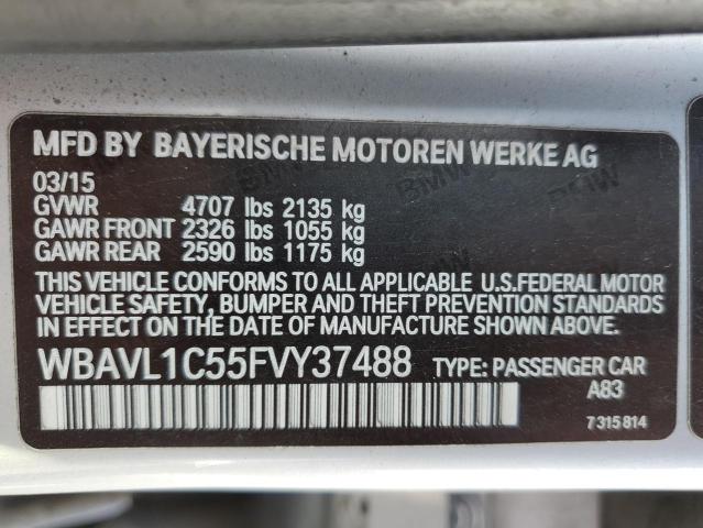 2015 BMW X1 XDRIVE2 WBAVL1C55FVY37488
