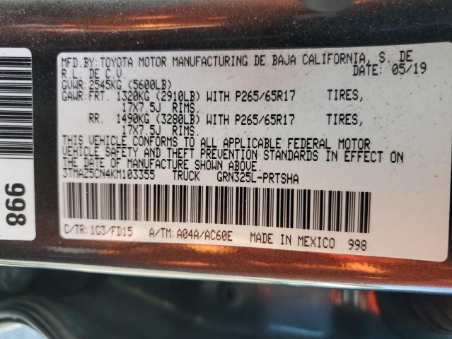 2019 TOYOTA TACOMA DOU - 3TMAZ5CN4KM103355