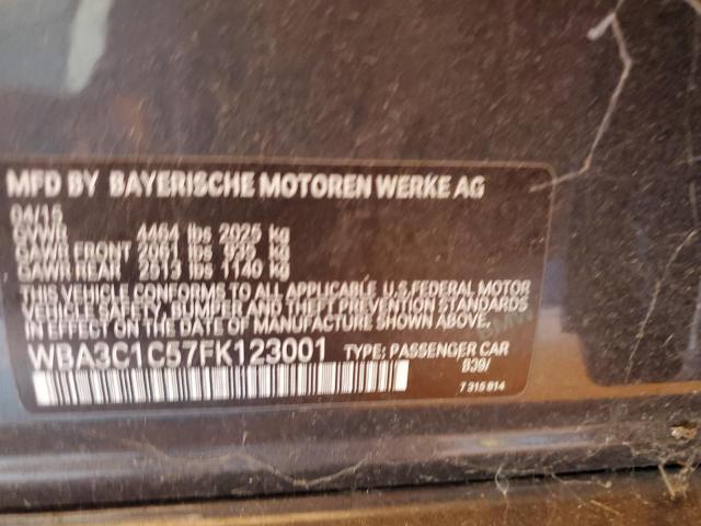 2015 BMW 328 I SULE WBA3C1C57FK123001