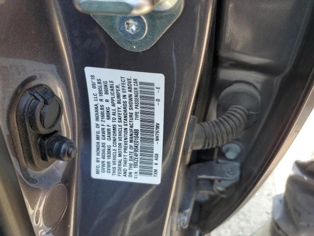 2019 HONDA INSIGHT TO 19XZE4F95KE010488