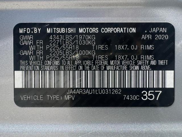 2020 MITSUBISHI OUTLANDER SPORT ES JA4AR3AU1LU031262