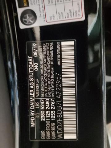 2020 MERCEDES-BENZ E 350 WDDZF8DB7LA722957