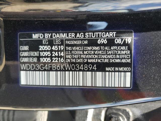 2019 MERCEDES-BENZ A 220 4MAT - WDD3G4FB6KW034894