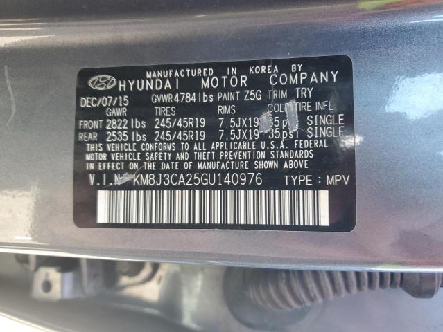 2016 HYUNDAI TUCSON LIMITED KM8J3CA25GU140976