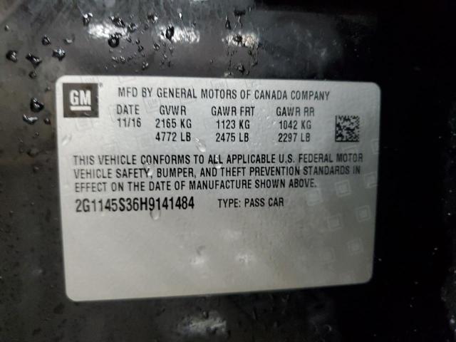 2017 CHEVROLET IMPALA PRE 2G1145S36H9141484