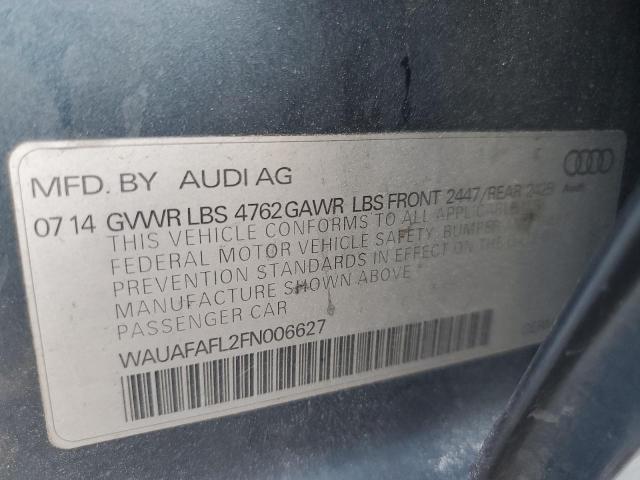 2015 AUDI A4 PREMIUM WAUAFAFL2FN006627