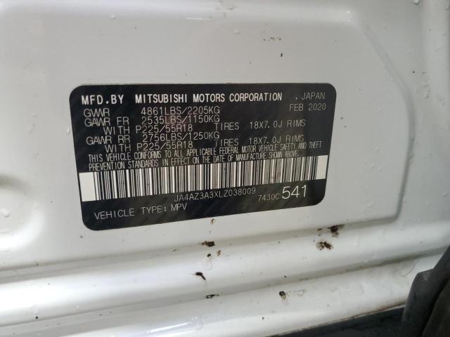 2020 MITSUBISHI OUTLANDER JA4AZ3A3XLZ038009