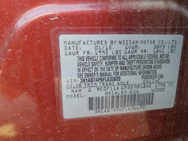 2015 NISSAN SENTRA S 3N1AB7AP6FL636620