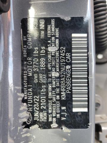 2022 HYUNDAI VENUE SE KMHRB8A32NU197452