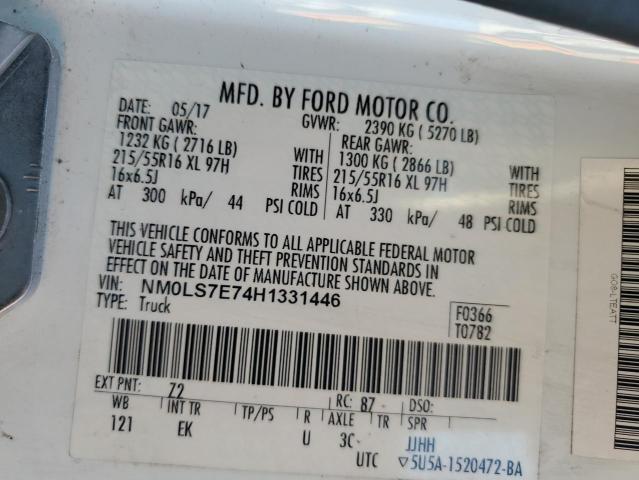 2017 FORD TRANSIT CONNECT XL NM0LS7E74H1331446