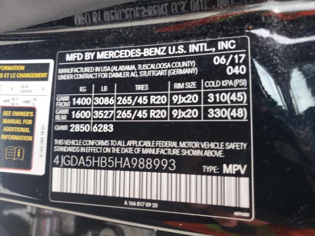 2017 MERCEDES-BENZ GLE 350 4M 4JGDA5HB5HA988993