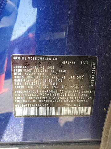2021 VOLKSWAGEN ID.4 PRO S WVGTMPE24MP062420