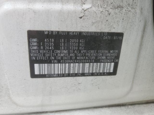 2016 SUBARU LEGACY 2.5 - 4S3BNAC6XG3004078