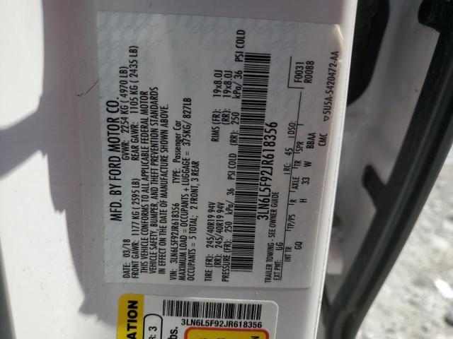 2018 LINCOLN MKZ RESERV - 3LN6L5F92JR618356