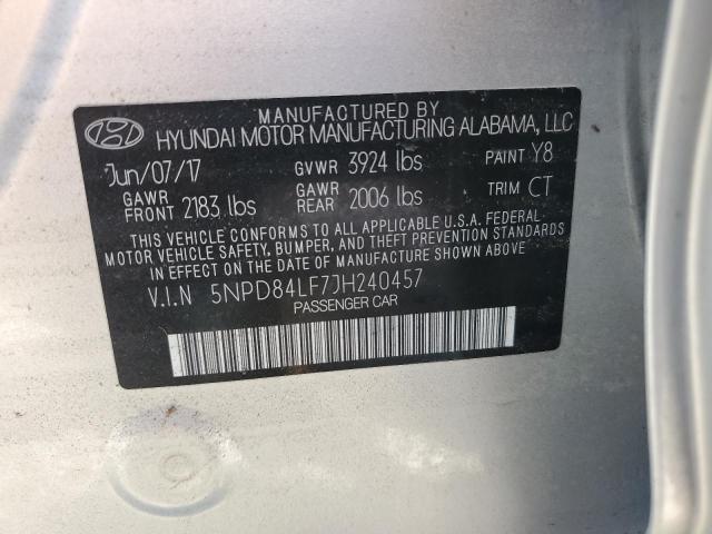 2018 HYUNDAI ELANTRA SE 5NPD84LF7JH240457