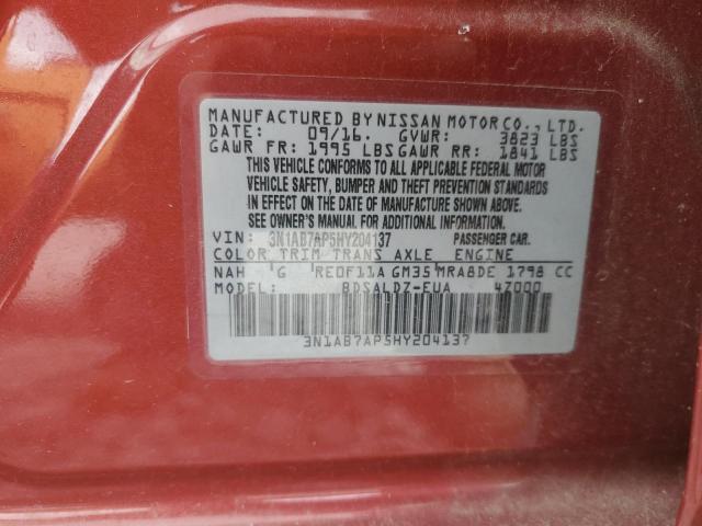 2017 NISSAN SENTRA S - 3N1AB7AP5HY204137