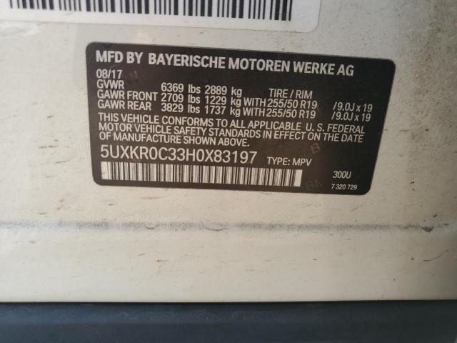 2017 BMW X5 XDRIVE3 5UXKR0C33H0X83197