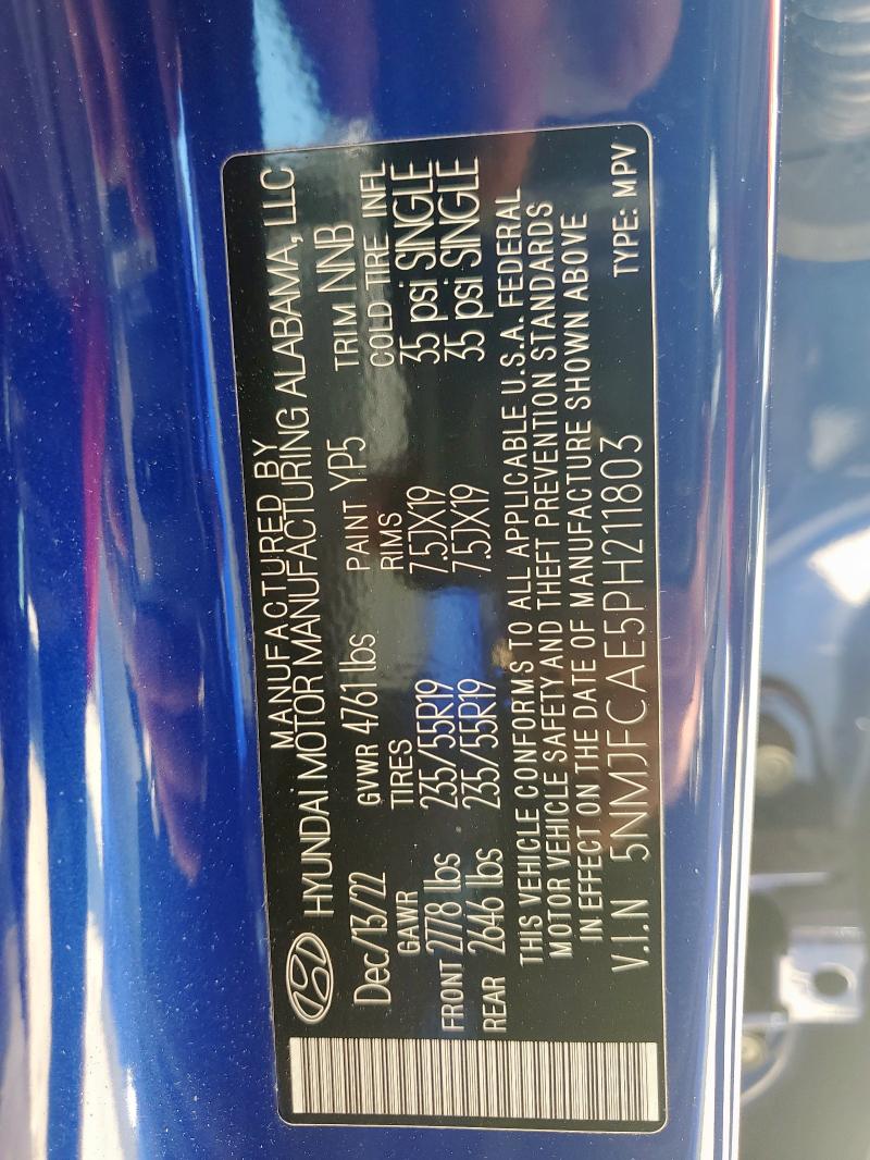 2023 HYUNDAI TUCSON SEL 5NMJFCAE5PH211803