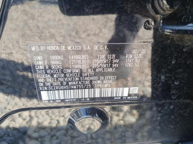 2022 HONDA HR-V EX - 3CZRU6H57NM755725