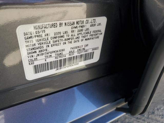 2015 INFINITI Q50 BASE - JN1BV7AP4FM343090