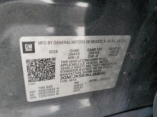 2019 CHEVROLET TRAX LS 3GNCJKSB3KL268090