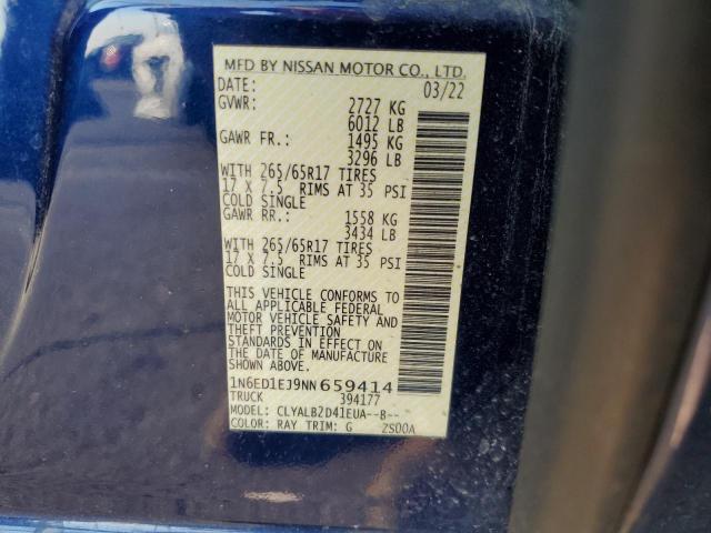 2022 NISSAN FRONTIER S - 1N6ED1EJ9NN659414