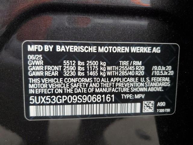 2025 BMW X3 30 XDRI 5UX53GP09S9068161