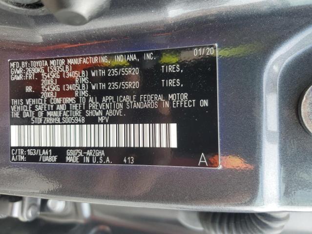 2020 TOYOTA HIGHLANDER - 5TDFZRBH9LS005948