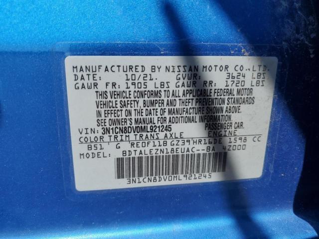 2021 NISSAN VERSA S 3N1CN8DV0ML921245