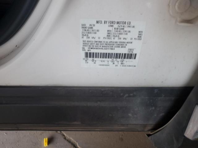 2020 FORD EXPLORER X 1FMSK8DH5LGD17863