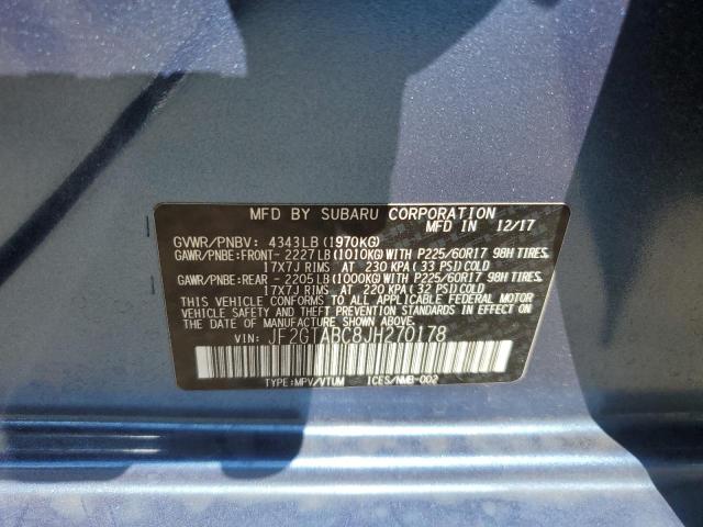 2018 SUBARU CROSSTREK JF2GTABC8JH270178